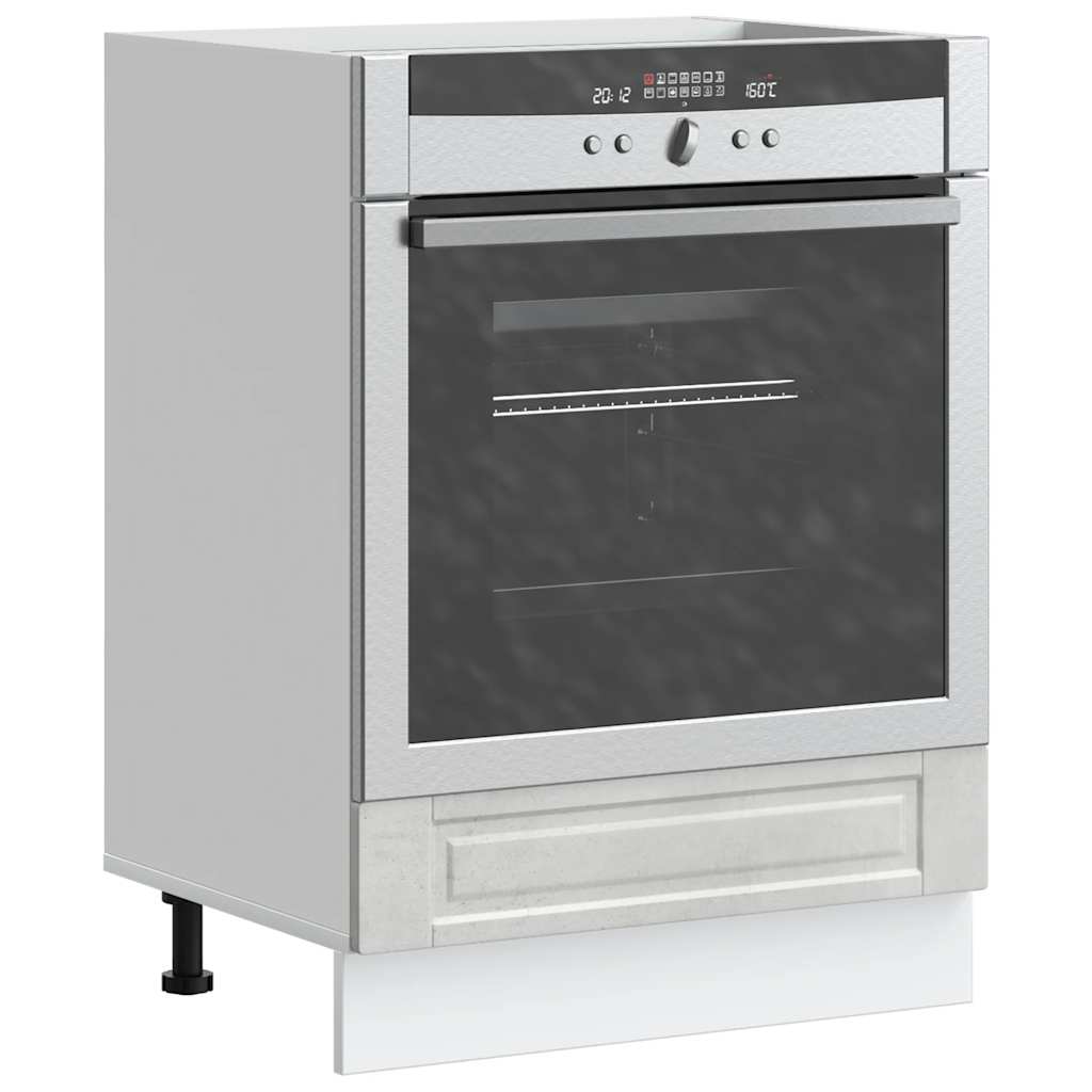 Armadio per Forno Porto Grigio Cemento in Legno Multistrato - homemem39