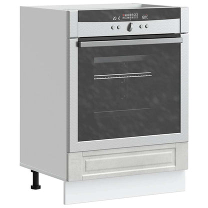 Armadio per Forno Porto Grigio Cemento in Legno Multistrato - homemem39
