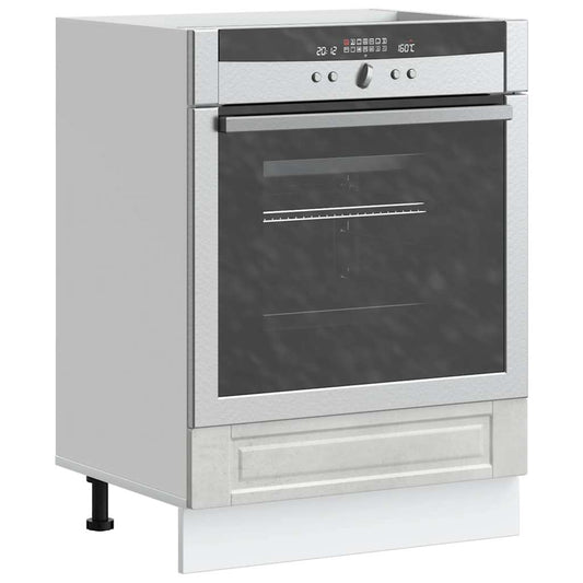 Armadio per Forno Porto Grigio Cemento in Legno Multistrato - homemem39