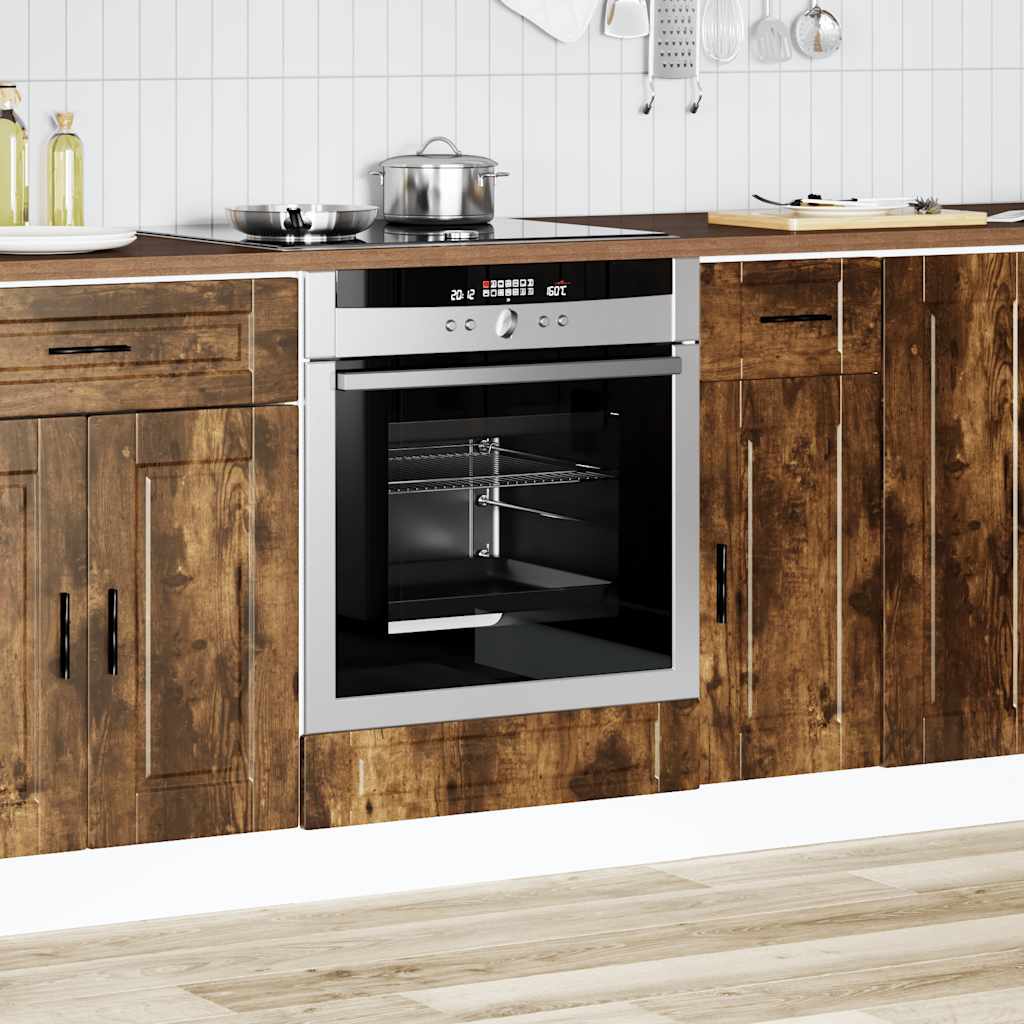 Armadio per Forno Porto Rovere Fumo in Legno Multistrato - homemem39