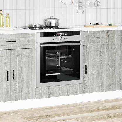 Armadio per Forno Porto Grigio Sonoma in Legno Multistrato - homemem39