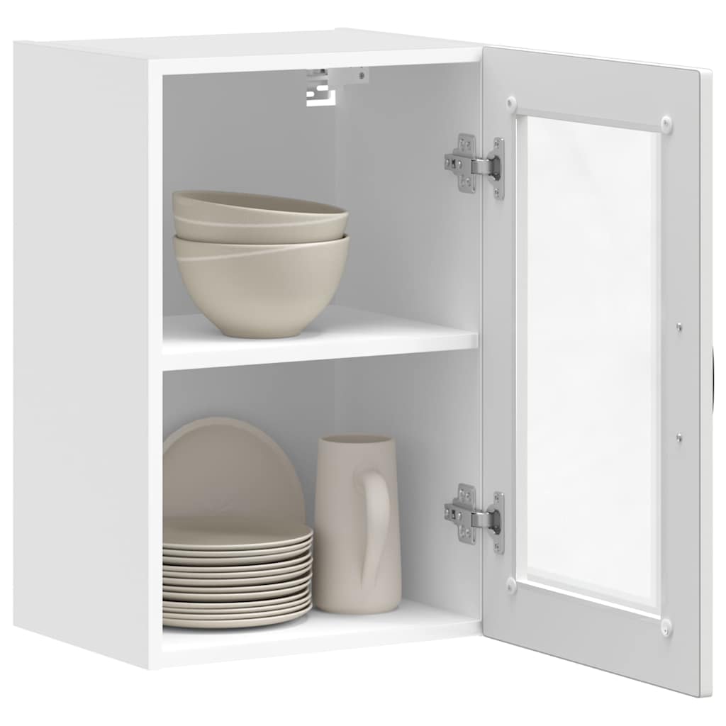 Pensile da Cucina con Porta in Vetro Porto Bianco - homemem39