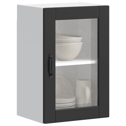 Pensile da Cucina con Porta in Vetro Porto Nero - homemem39