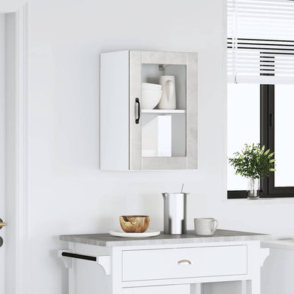 Pensile da Cucina con Porta in Vetro Porto Grigio Cemento - homemem39