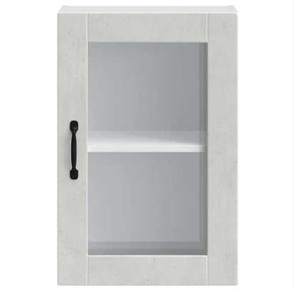 Pensile da Cucina con Porta in Vetro Porto Grigio Cemento - homemem39