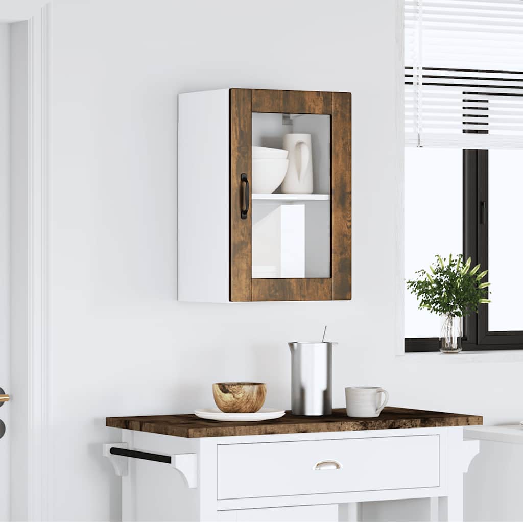 Pensile da Cucina con Porta in Vetro Porto Rovere Fumo - homemem39
