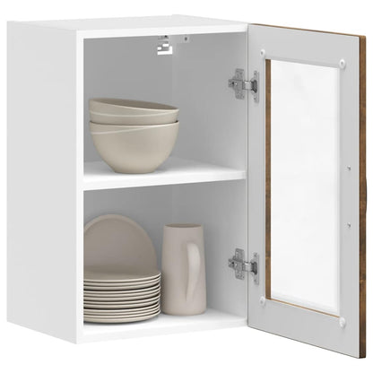 Pensile da Cucina con Porta in Vetro Porto Rovere Fumo - homemem39