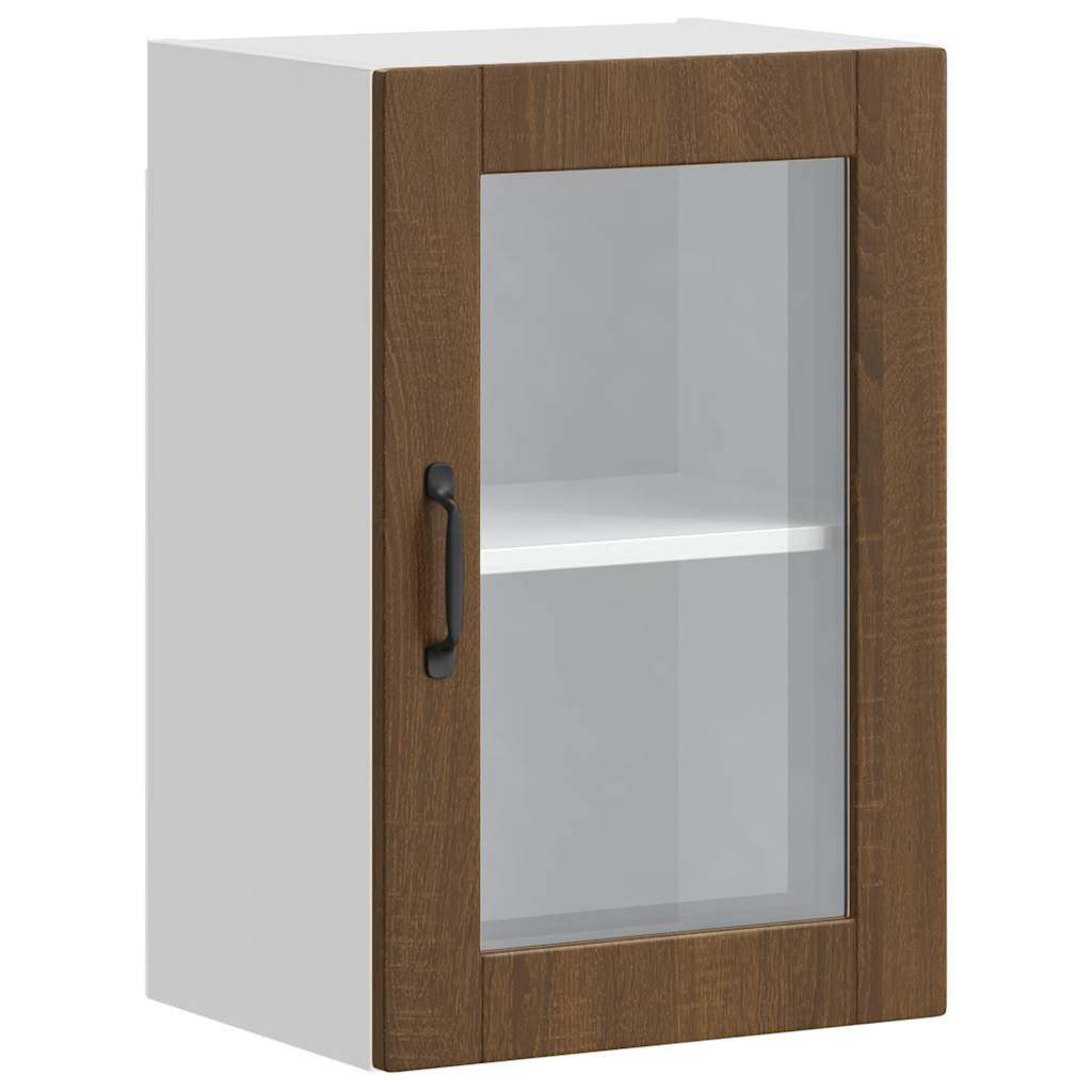 Pensile da Cucina con Porta in Vetro Porto Rovere Marrone - homemem39