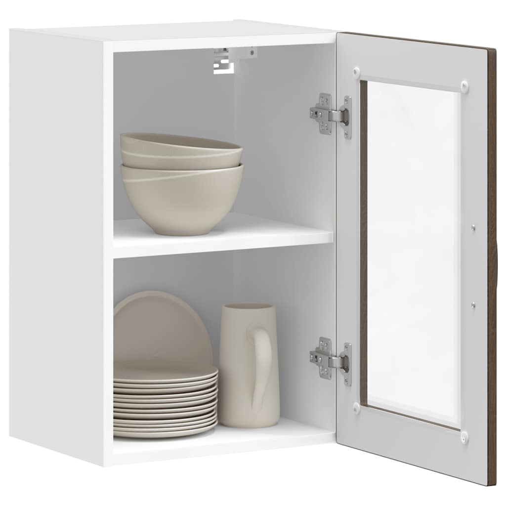 Pensile da Cucina con Porta in Vetro Porto Rovere Marrone - homemem39