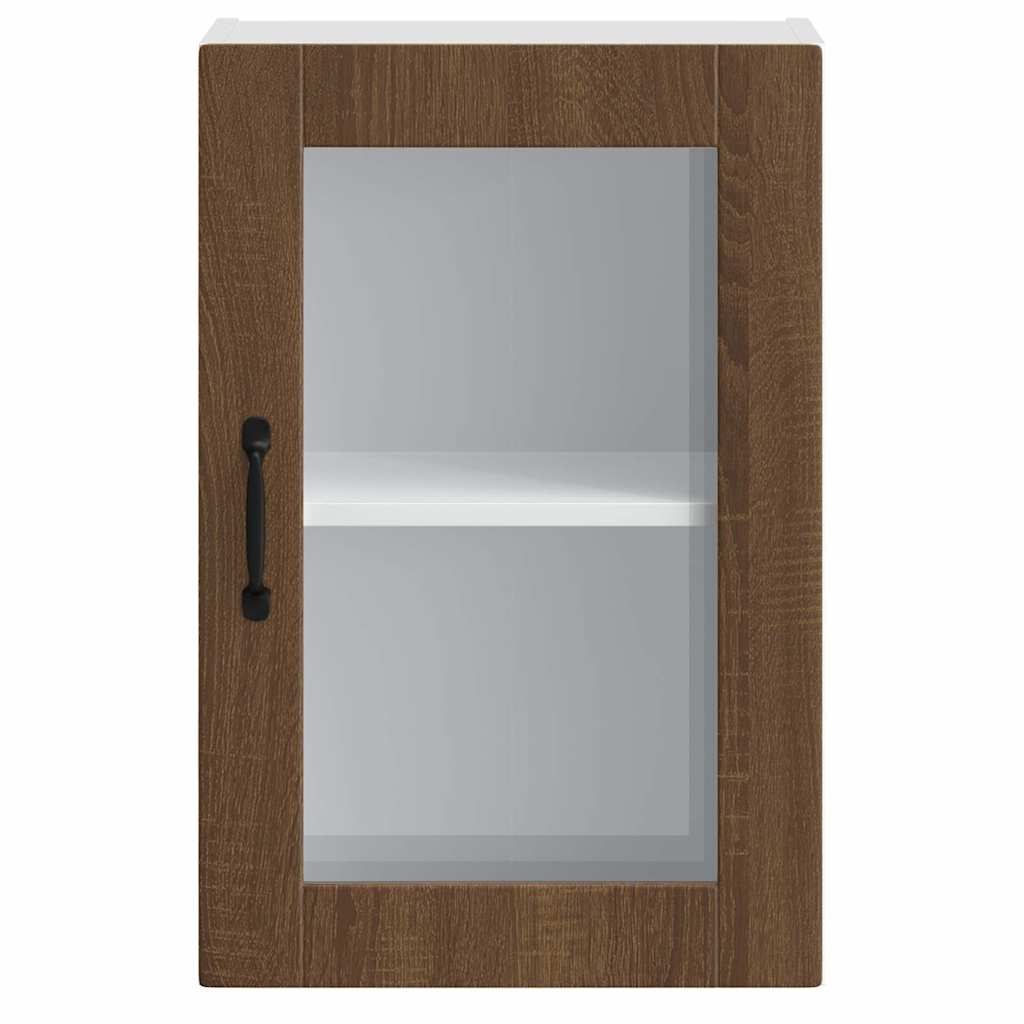 Pensile da Cucina con Porta in Vetro Porto Rovere Marrone - homemem39