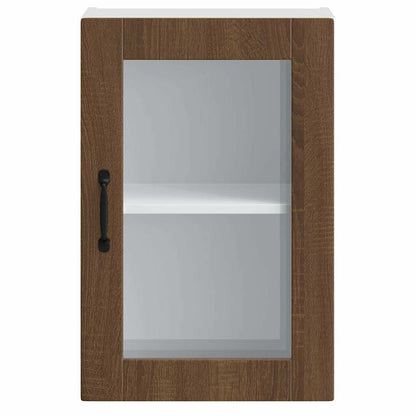 Pensile da Cucina con Porta in Vetro Porto Rovere Marrone - homemem39