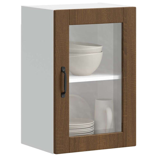 Pensile da Cucina con Porta in Vetro Porto Rovere Marrone - homemem39