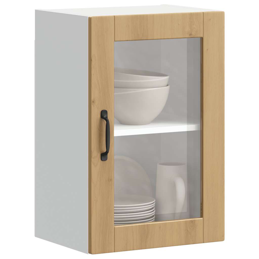 Pensile da Cucina con Porta in Vetro Porto Rovere Artigianale - homemem39