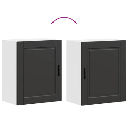 Pensili da Cucina 2 pz Porto Nero in Legno Multistrato - homemem39