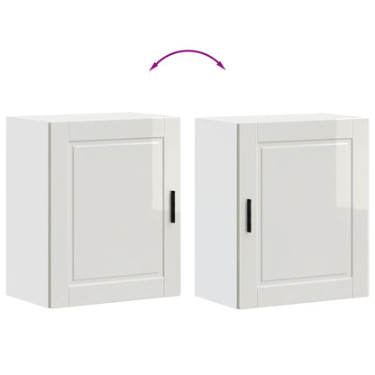 Pensili da Cucina 2 pz Porto Bianco Lucido in Legno Multistrato - homemem39