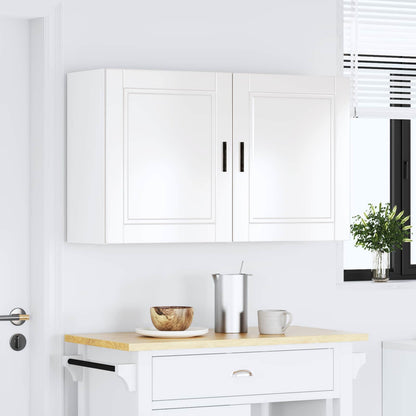 Pensili da Cucina 2 pz Porto Bianco Lucido in Legno Multistrato