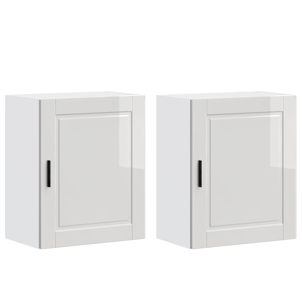 Pensili da Cucina 2 pz Porto Bianco Lucido in Legno Multistrato