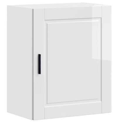Pensili da Cucina 2 pz Porto Bianco Lucido in Legno Multistrato