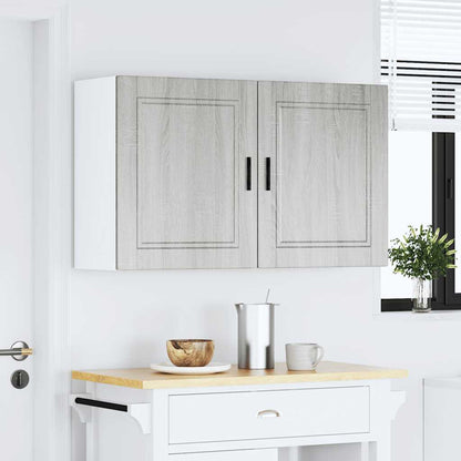 Pensili da Cucina 2 pz Porto Grigio Sonoma in Legno Multistrato - homemem39