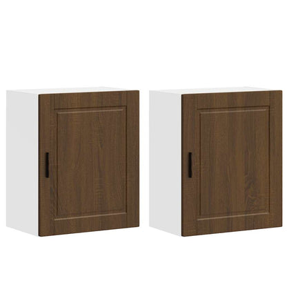 Pensili da Cucina 2 pz Porto Rovere Marrone Legno Multistrato - homemem39