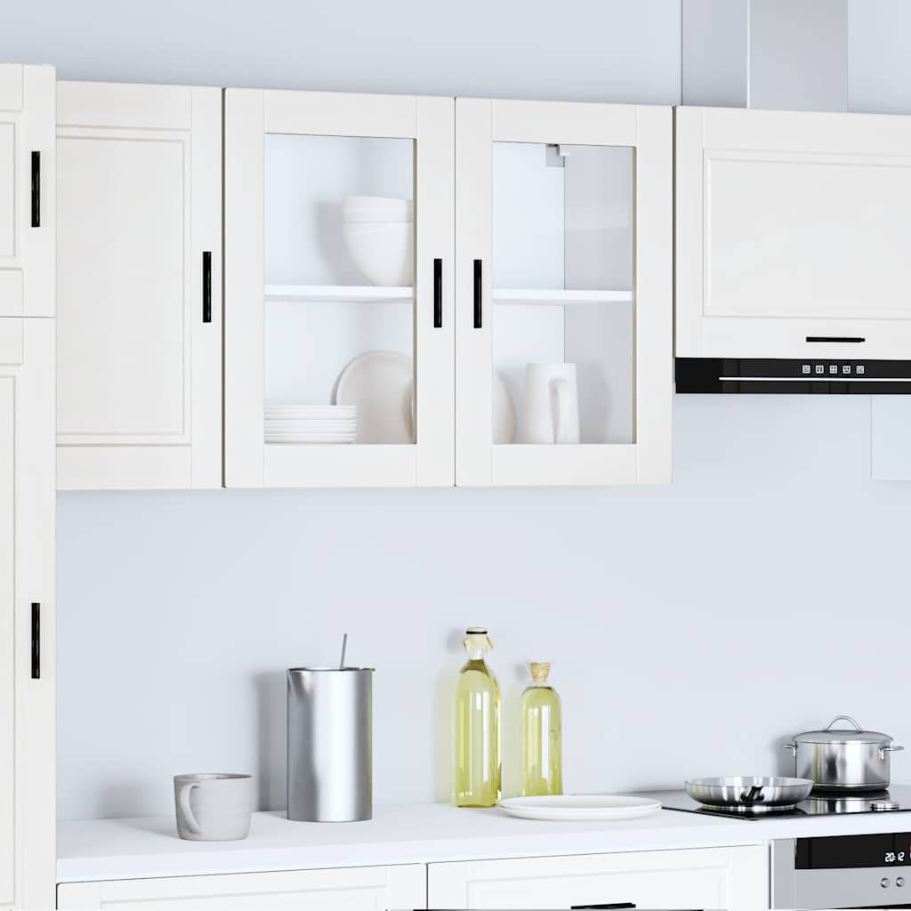 Pensile da Cucina con Porta in Vetro Porto Bianco - homemem39