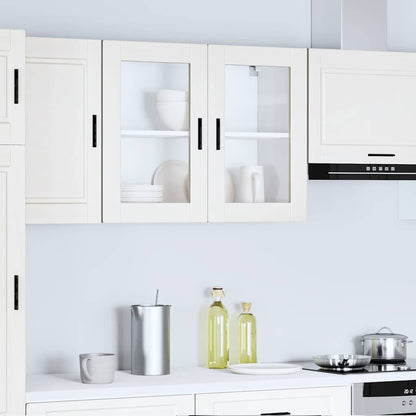 Pensile da Cucina con Porta in Vetro Porto Bianco - homemem39