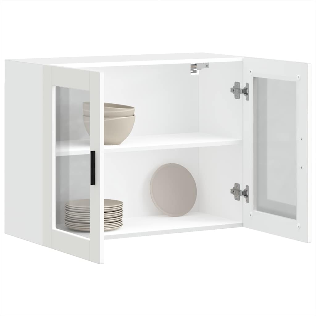 Pensile da Cucina con Porta in Vetro Porto Bianco - homemem39