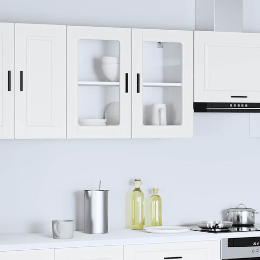 Pensile da Cucina con Porta in Vetro Porto Bianco