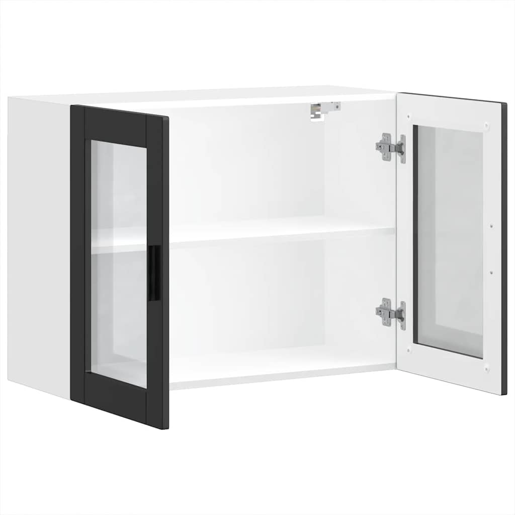Pensile da Cucina con Porta in Vetro Porto Nero - homemem39