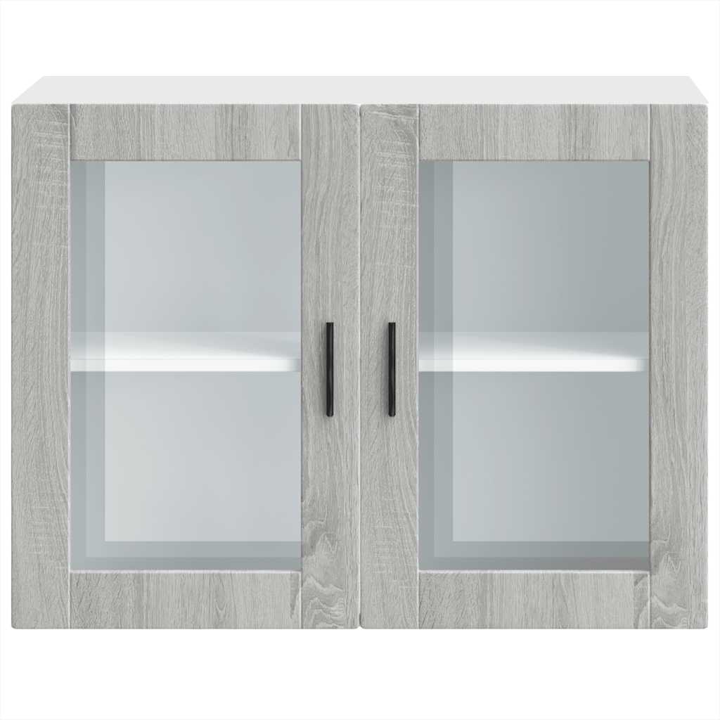 Pensile da Cucina con Porta in Vetro Porto Grigio Sonoma