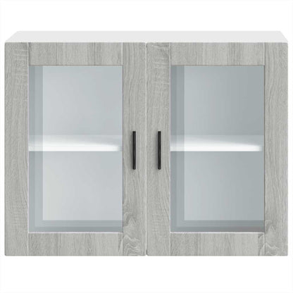 Pensile da Cucina con Porta in Vetro Porto Grigio Sonoma