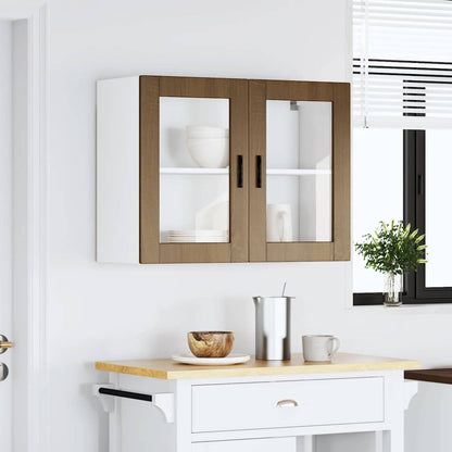 Pensile da Cucina con Porta in Vetro Porto Rovere Marrone