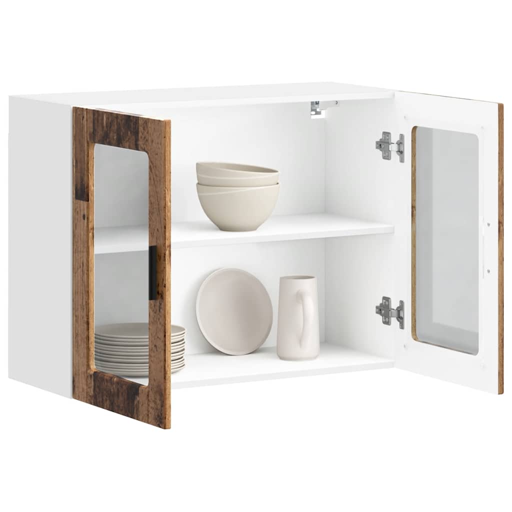 Pensile da Cucina con Porta in Vetro Porto Legno Vecchio | homemem39