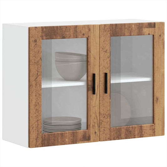 Pensile da Cucina con Porta in Vetro Porto Legno Vecchio - homemem39