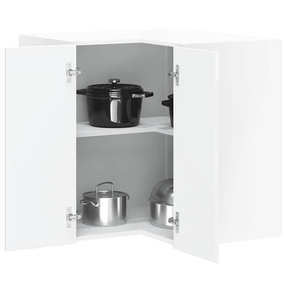 Pensile da Cucina ad Angolo Porto Bianco Lucido in Truciolato - homemem39