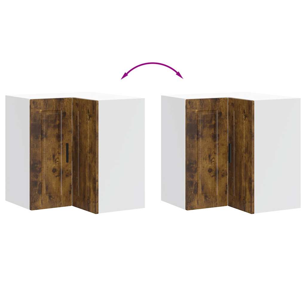 Pensile da Cucina ad Angolo Porto Rovere Fumo Legno Multistrato - homemem39