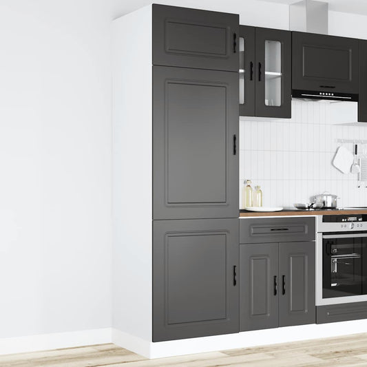 Armadio da Cucina Porto Nero in Legno Multistrato - homemem39