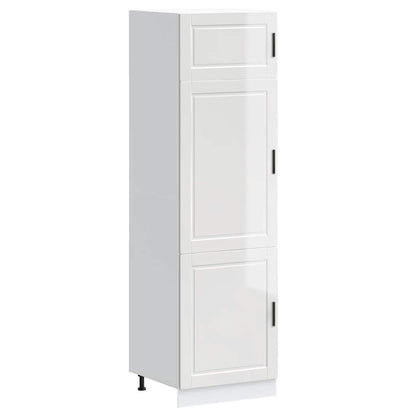 Armadio da Cucina Porto Bianco Lucido in Legno Multistrato - homemem39