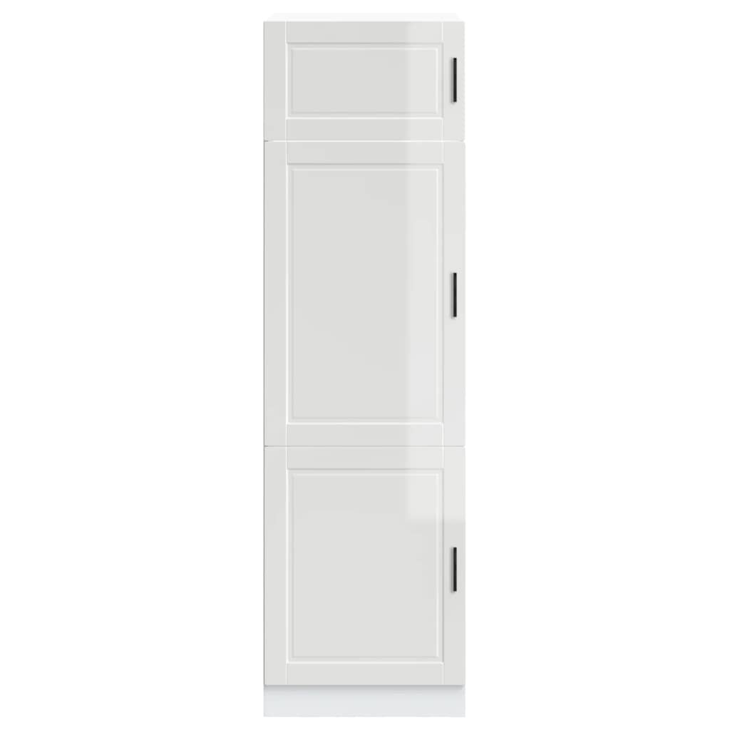 Armadio da Cucina Porto Bianco Lucido in Legno Multistrato - homemem39