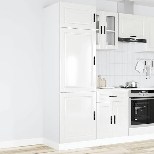 Armadio da Cucina Porto Bianco Lucido in Legno Multistrato - homemem39