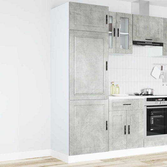 Armadio da Cucina Porto Grigio Cemento in Legno Multistrato - homemem39