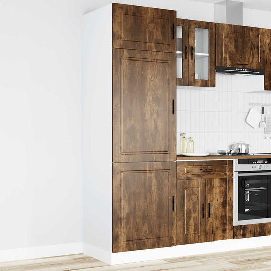Armadio da Cucina Porto Rovere Fumo in Legno Multistrato - homemem39