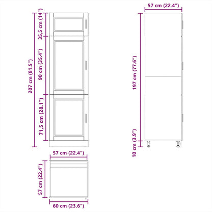 Armadio da Cucina Porto Rovere Marrone in Legno Multistrato - homemem39