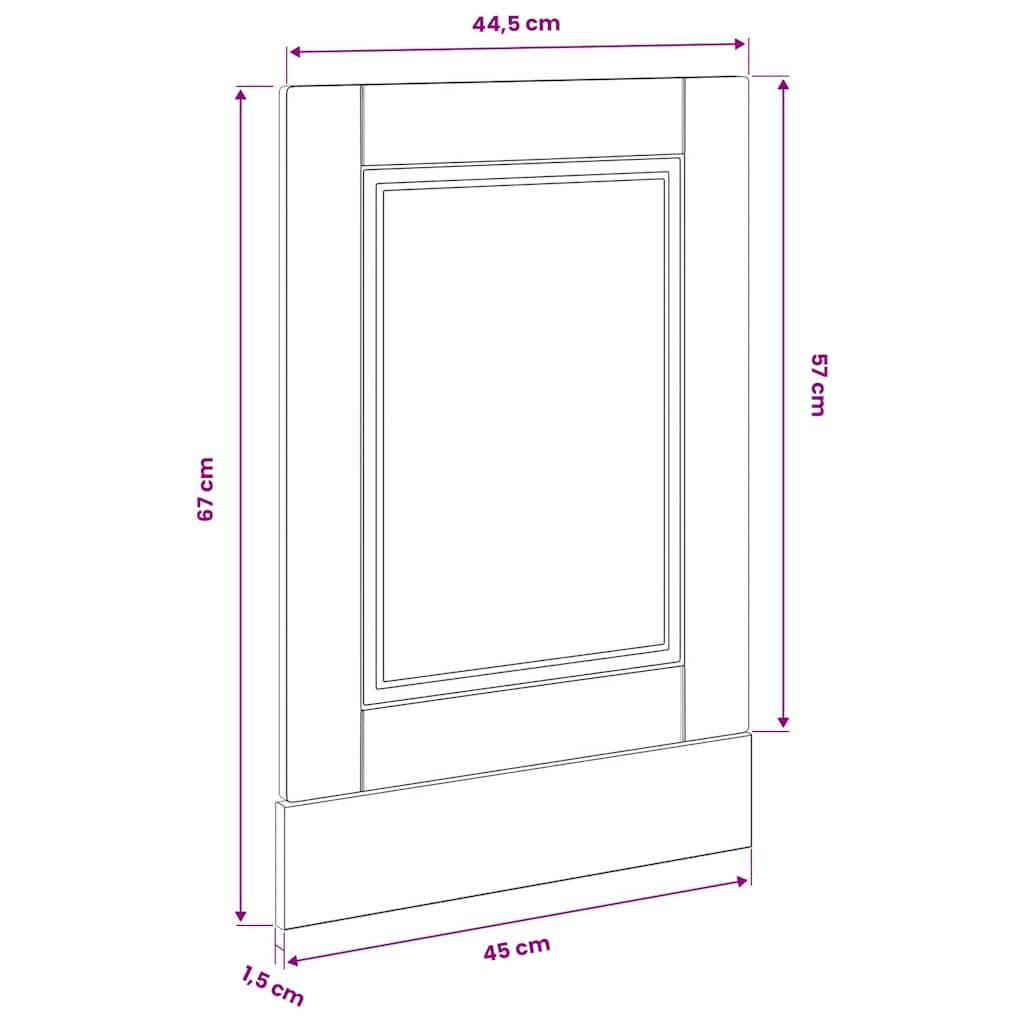Pannello Lavastoviglie Porto Bianco 45x1,5x57 cm in Truciolato | homemem39