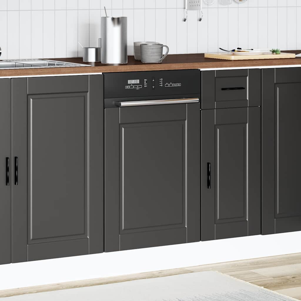 Pannello Lavastoviglie Porto Nero 45x1,5x57 cm in Truciolato | homemem39
