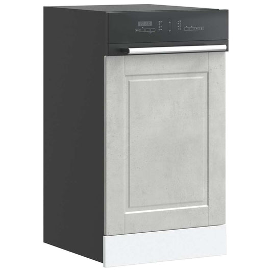 Pannello Lavastoviglie Porto Grigio Cemento 45x1,5x67 cm - homemem39