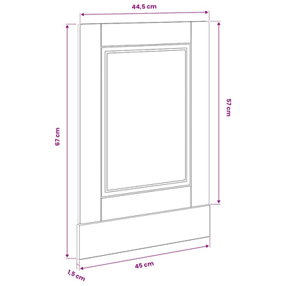 Pannello Lavastoviglie Porto Legno Vecchio 45x1,5x57 cm | homemem39