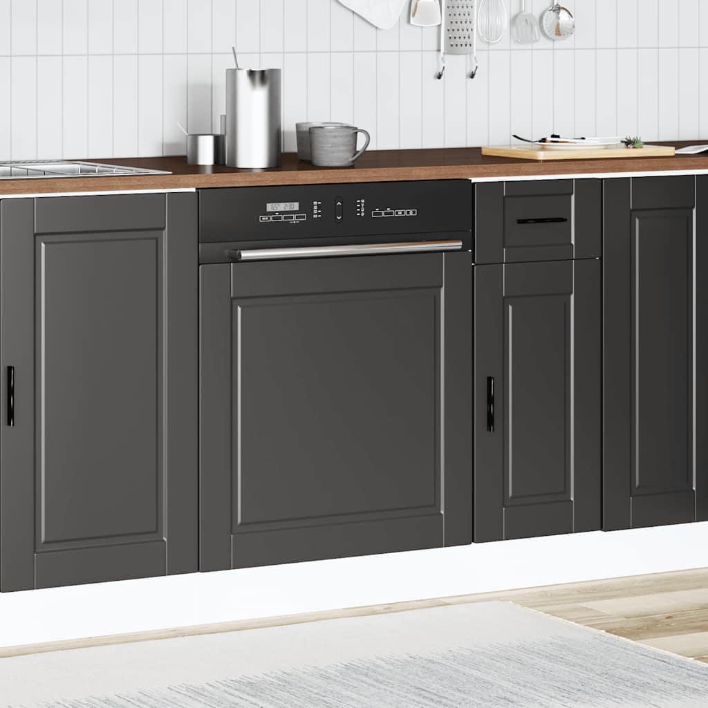 Pannello Lavastoviglie Porto Nero 60x1,5x57 cm in Truciolato | homemem39