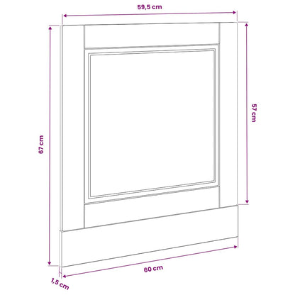 Pannello Lavastoviglie Porto Rovere Sonoma 60x1,5x57 cm | homemem39