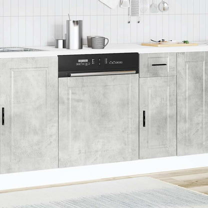 Pannello Lavastoviglie Porto Grigio Cemento 60x1,5x67 cm - homemem39